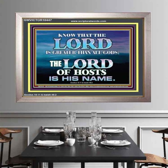 JEHOVAH GOD OUR LORD IS AN INCOMPARABLE GOD  Christian Portrait Wall Art  GWVICTOR10447  