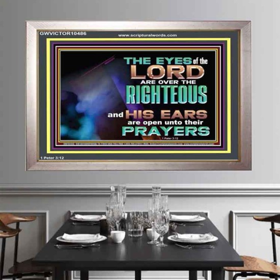 THE EYES OF THE LORD ARE OVER THE RIGHTEOUS  Religious Wall Art   GWVICTOR10486  
