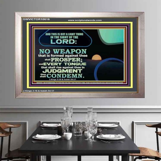 NO WEAPON THAT IS FORMED AGAINST THEE SHALL PROSPER  Custom Inspiration Scriptural Art Portrait  GWVICTOR10616  