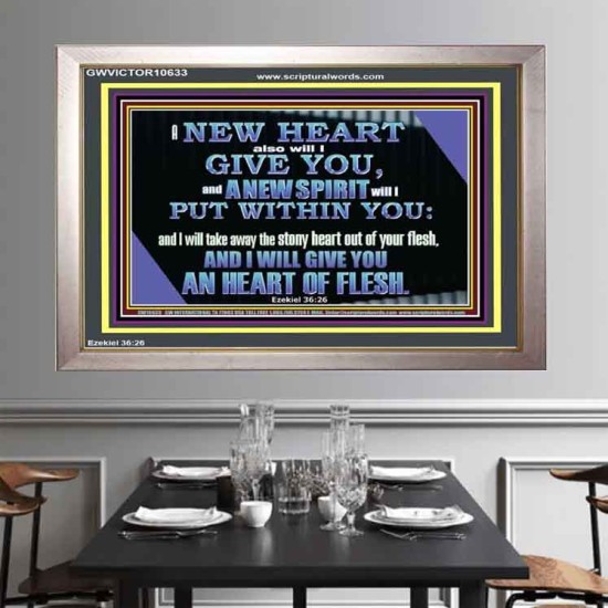 I WILL GIVE YOU A NEW HEART AND NEW SPIRIT  Bible Verse Wall Art  GWVICTOR10633  