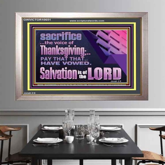 SACRIFICE THE VOICE OF THANKSGIVING AND FULFILL THY VOW  Children Room  GWVICTOR10651  