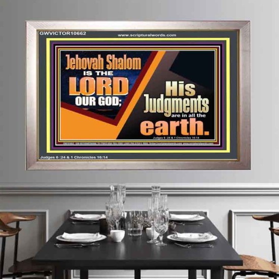 JEHOVAH SHALOM IS THE LORD OUR GOD  Ultimate Inspirational Wall Art Portrait  GWVICTOR10662  