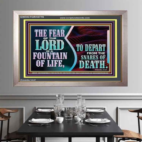 THE FEAR OF THE LORD IS A FOUNTAIN OF LIFE TO DEPART FROM THE SNARES OF DEATH  Scriptural Portrait Portrait  GWVICTOR10770  