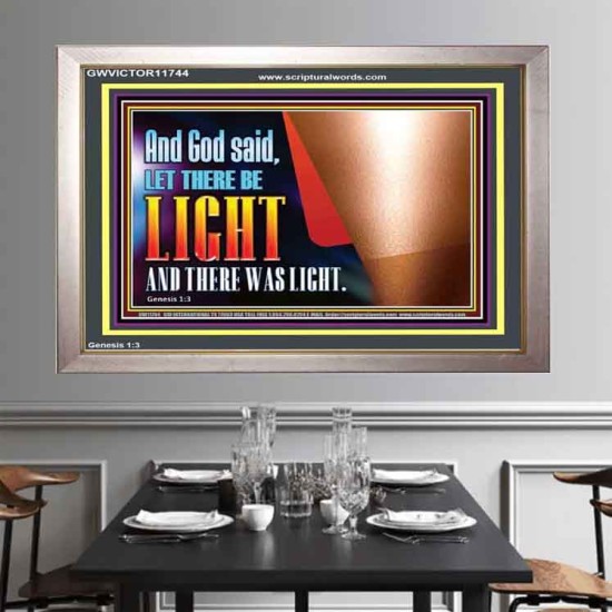 AND GOD SAID LET THERE BE LIGHT AND THERE WAS LIGHT  Biblical Art Glass Portrait  GWVICTOR11744  