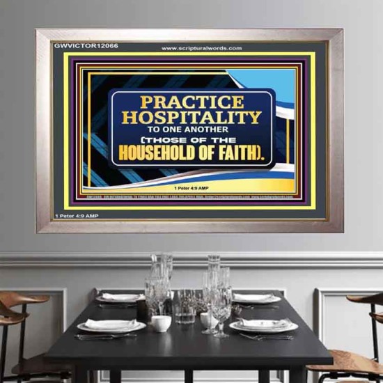 PRACTICE HOSPITALITY TO ONE ANOTHER  Religious Art Picture  GWVICTOR12066  