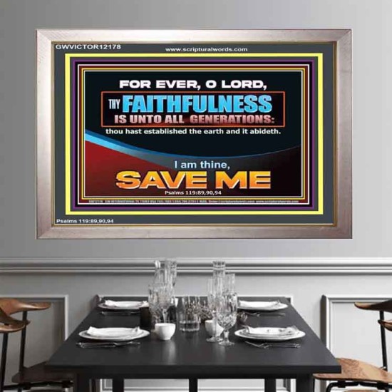 O LORD THOU HAST ESTABLISHED THE EARTH AND IT ABIDETH  Large Scriptural Wall Art  GWVICTOR12178  