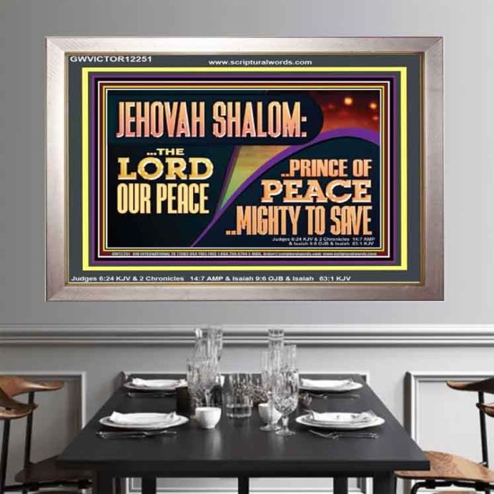JEHOVAH SHALOM THE LORD OUR PEACE PRINCE OF PEACE  Righteous Living Christian Portrait  GWVICTOR12251  