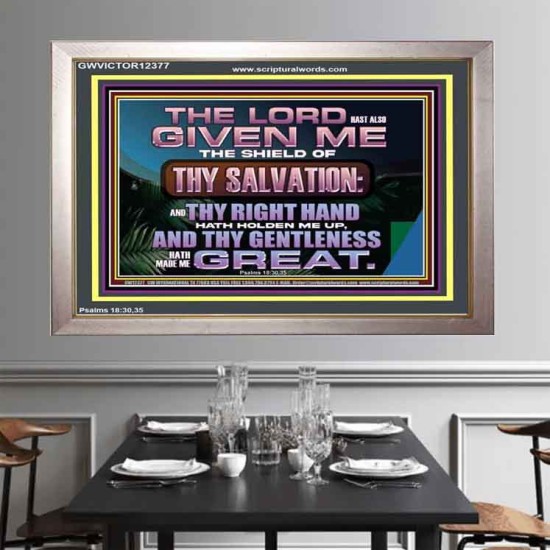 THY RIGHT HAND HATH HOLDEN ME UP  Ultimate Inspirational Wall Art Portrait  GWVICTOR12377  