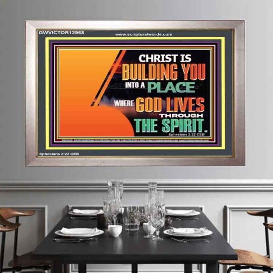 A PLACE WHERE GOD LIVES THROUGH THE SPIRIT  Contemporary Christian Art Portrait  GWVICTOR12968  
