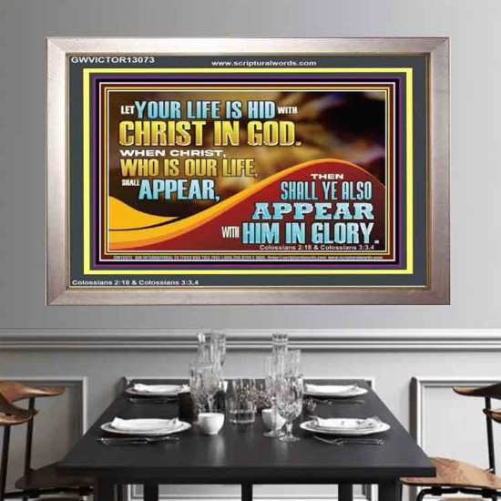 WHEN CHRIST WHO IS OUR LIFE SHALL APPEAR  Children Room Wall Portrait  GWVICTOR13073  