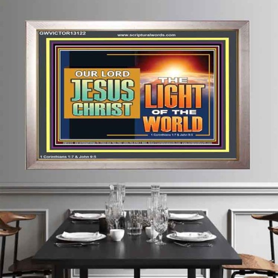 OUR LORD JESUS CHRIST THE LIGHT OF THE WORLD  Bible Verse Wall Art Portrait  GWVICTOR13122  