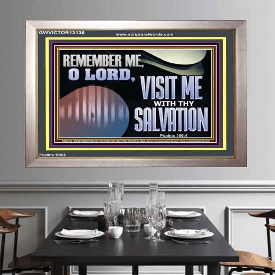 VISIT ME O LORD WITH THY SALVATION  Glass Portrait Scripture Art  GWVICTOR13136  