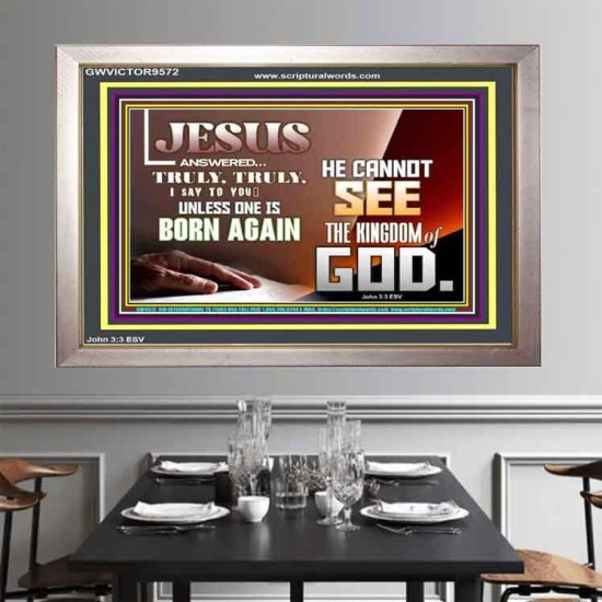 YOU MUST BE BORN AGAIN TO ENTER HEAVEN  Sanctuary Wall Portrait  GWVICTOR9572  