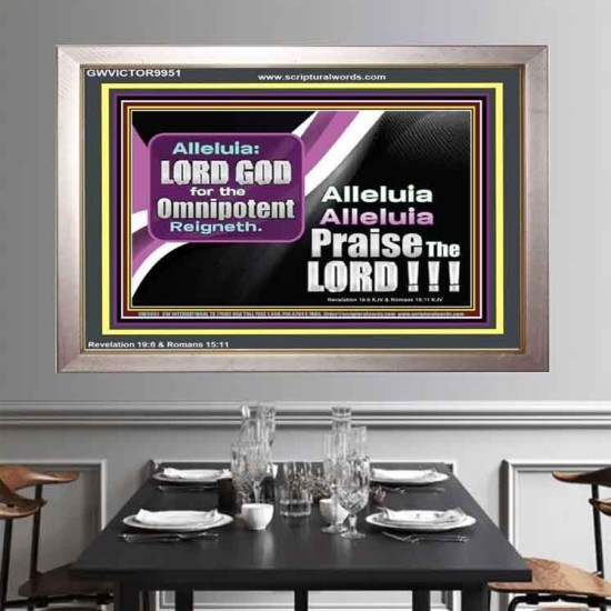 ALLEUIA ALLEUIA ALLEUIA PRAISE THE LORD ALLEUIA  Contemporary Christian Wall Art  GWVICTOR9951  
