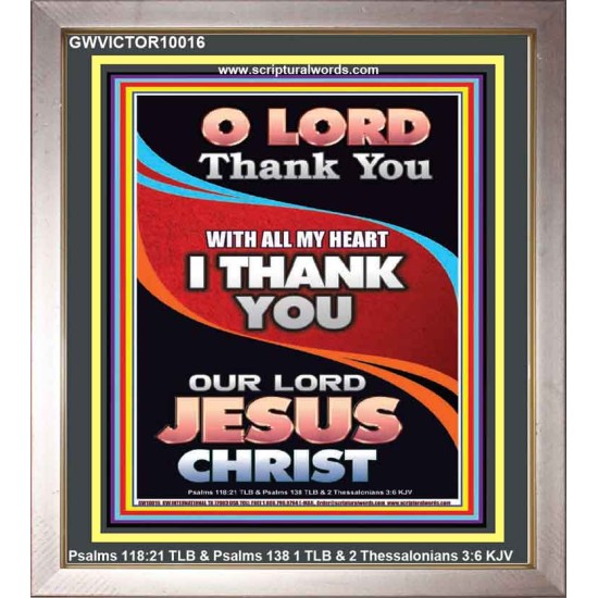THANK YOU OUR LORD JESUS CHRIST  Sanctuary Wall Portrait  GWVICTOR10016  