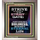 STRAIT GATE LEADS TO HOLINESS THE RESULT ETERNAL LIFE  Ultimate Inspirational Wall Art Portrait  GWVICTOR10026  