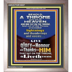 LIGHTNINGS AND THUNDERINGS AND VOICES  Scripture Art Portrait  GWVICTOR10037  "14x16"
