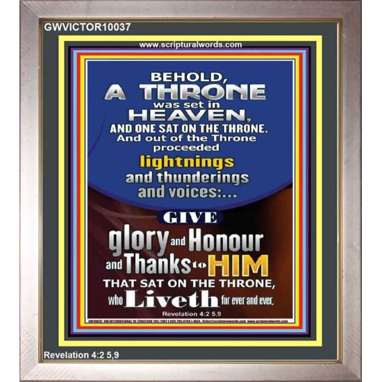 LIGHTNINGS AND THUNDERINGS AND VOICES  Scripture Art Portrait  GWVICTOR10037  