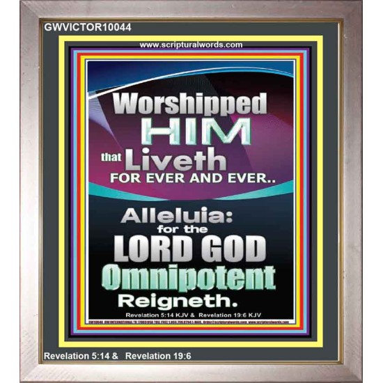 WORSHIPPED HIM THAT LIVETH FOREVER   Contemporary Wall Portrait  GWVICTOR10044  