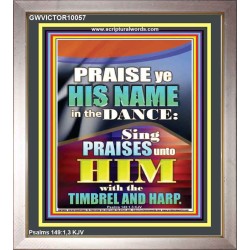 PRAISE HIM IN DANCE, TIMBREL AND HARP  Modern Art Picture  GWVICTOR10057  "14x16"