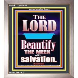 THE MEEK IS BEAUTIFY WITH SALVATION  Scriptural Prints  GWVICTOR10058  "14x16"