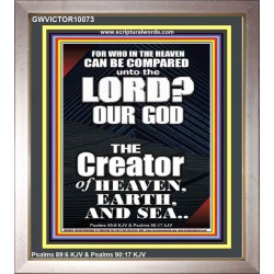 WHO IN THE HEAVEN CAN BE COMPARED TO JEHOVAH EL SHADDAI  Affordable Wall Art Prints  GWVICTOR10073  "14x16"