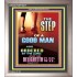 THE STEP OF A GOOD MAN  Contemporary Christian Wall Art  GWVICTOR10477  "14x16"