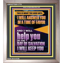IN A TIME OF FAVOUR I WILL HELP YOU  Christian Art Portrait  GWVICTOR11770  "14x16"