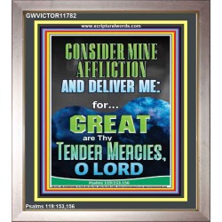 CONSIDER MINE AFFLICTION O LORD MY GOD  Christian Quote Portrait  GWVICTOR11782  "14x16"