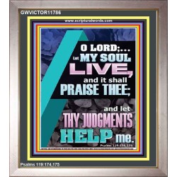 LET THY JUDGEMENTS HELP ME  Contemporary Christian Wall Art  GWVICTOR11786  "14x16"