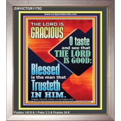 THE LORD IS GRACIOUS AND EXTRA ORDINARILY GOOD TRUST HIM  Biblical Paintings  GWVICTOR11792  "14x16"