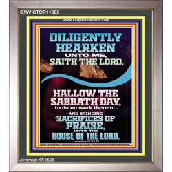 BRING SACRIFICES OF PRAISE TO THE HOUSE OF GOD  Christian Art Portrait  GWVICTOR11805  "14x16"