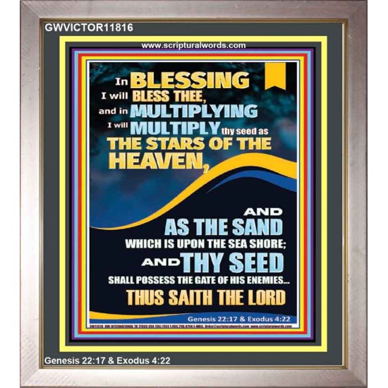 IN BLESSING I WILL BLESS THEE  Modern Wall Art  GWVICTOR11816  