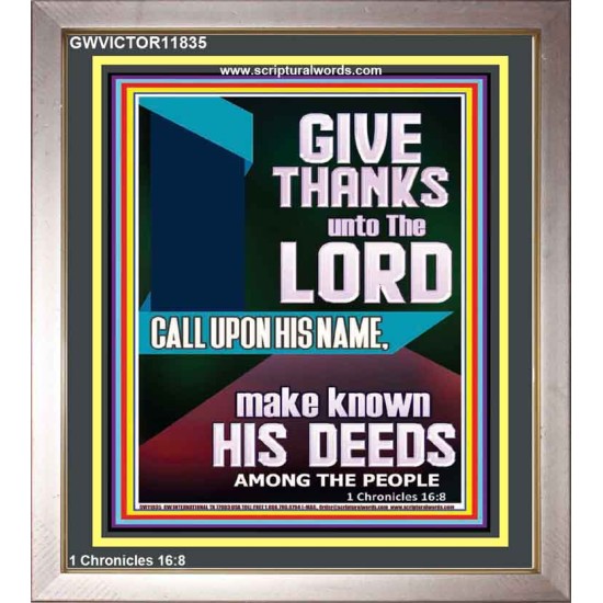 MAKE KNOWN HIS DEEDS AMONG THE PEOPLE  Custom Christian Artwork Portrait  GWVICTOR11835  
