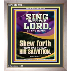 SHEW FORTH FROM DAY TO DAY HIS SALVATION  Unique Bible Verse Portrait  GWVICTOR11844  "14x16"