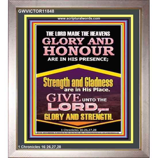 GLORY AND HONOUR ARE IN HIS PRESENCE  Custom Inspiration Scriptural Art Portrait  GWVICTOR11848  
