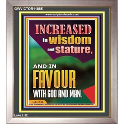 INCREASED IN WISDOM AND STATURE AND IN FAVOUR WITH GOD AND MAN  Righteous Living Christian Picture  GWVICTOR11885  "14x16"