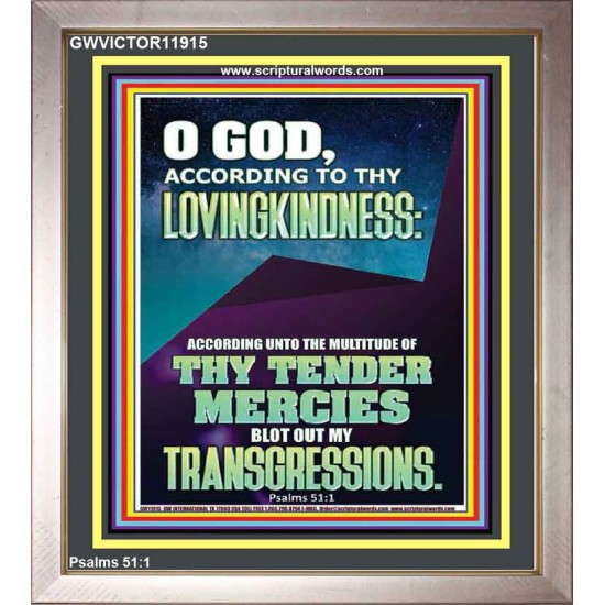 IN THE MULTITUDE OF THY TENDER MERCIES BLOT OUT MY TRANSGRESSIONS  Children Room  GWVICTOR11915  