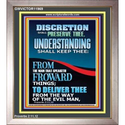 DISCRETION SHALL PRESERVE THEE UNDERSTANDING SHALL KEEP THEE  Bible Verse Art Prints  GWVICTOR11969  "14x16"