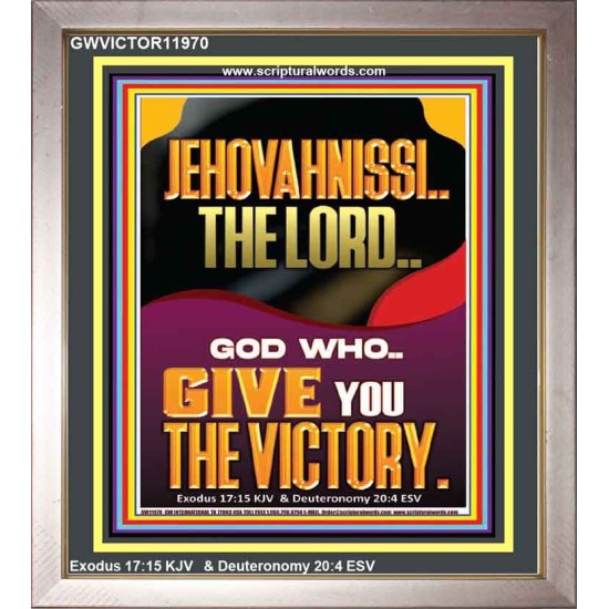 JEHOVAH NISSI THE LORD WHO GIVE YOU VICTORY  Bible Verses Art Prints  GWVICTOR11970  