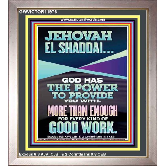 JEHOVAH EL SHADDAI THE GREAT PROVIDER  Scriptures Décor Wall Art  GWVICTOR11976  