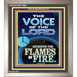 THE VOICE OF THE LORD DIVIDETH THE FLAMES OF FIRE  Christian Portrait Art  GWVICTOR11980  "14x16"