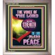 THE VOICE OF THE LORD GIVE STRENGTH UNTO HIS PEOPLE  Bible Verses Portrait  GWVICTOR11983  