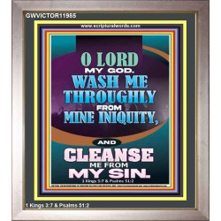 WASH ME THOROUGLY FROM MINE INIQUITY  Scriptural Verse Portrait   GWVICTOR11985  "14x16"