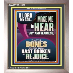 MAKE ME TO HEAR JOY AND GLADNESS  Scripture Portrait Signs  GWVICTOR11988  "14x16"