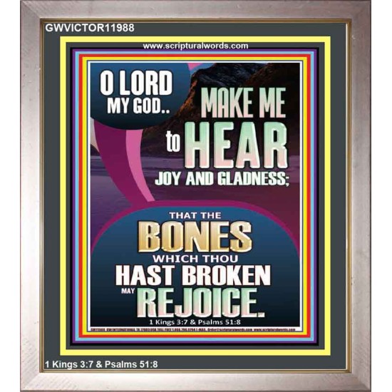 MAKE ME TO HEAR JOY AND GLADNESS  Scripture Portrait Signs  GWVICTOR11988  