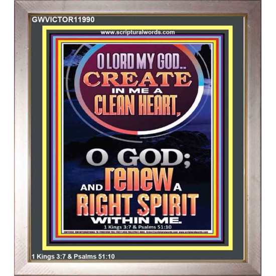 CREATE IN ME A CLEAN HEART  Scriptural Portrait Signs  GWVICTOR11990  