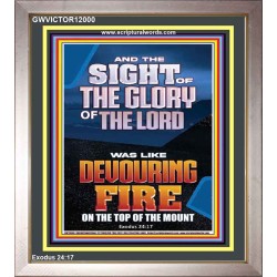 THE SIGHT OF THE GLORY OF THE LORD WAS LIKE DEVOURING FIRE  Christian Paintings  GWVICTOR12000  