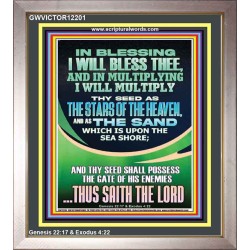 IN BLESSING I WILL BLESS THEE  Contemporary Christian Print  GWVICTOR12201  "14x16"