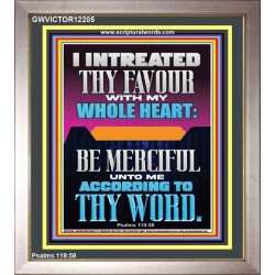 I INTREATED THY FAVOUR WITH MY WHOLE HEART  Scripture Art Portrait  GWVICTOR12205  "14x16"